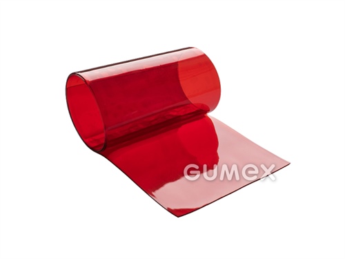Závesná fólia do brán a priechodov CS-MARK RED, hrúbka 2mm, šírka 300mm, 80°ShA, PVC, -20°C/+60°C, transparentná červená